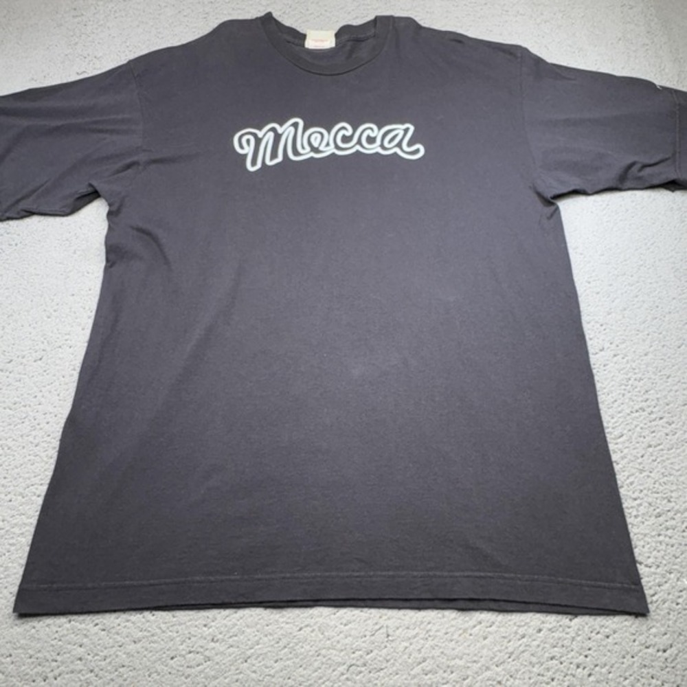 Vintage Mecca Shirt Mens 2XL Black Logo‎ Graphic Made USA Streetwear Hip Hop 90s
